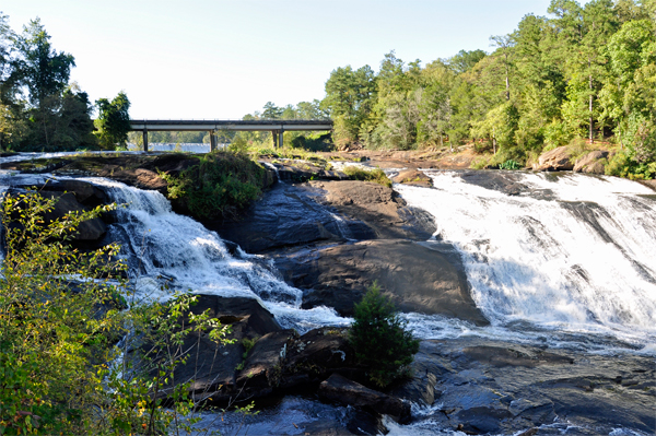 view High Falls from the Old Powerhouse Overlook.