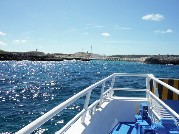 The tender approaching Great Stirrup Cay