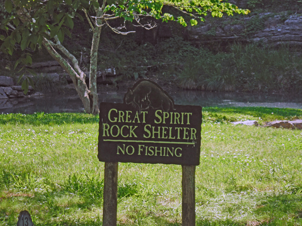 sign: Great Spirit Rock Shelter