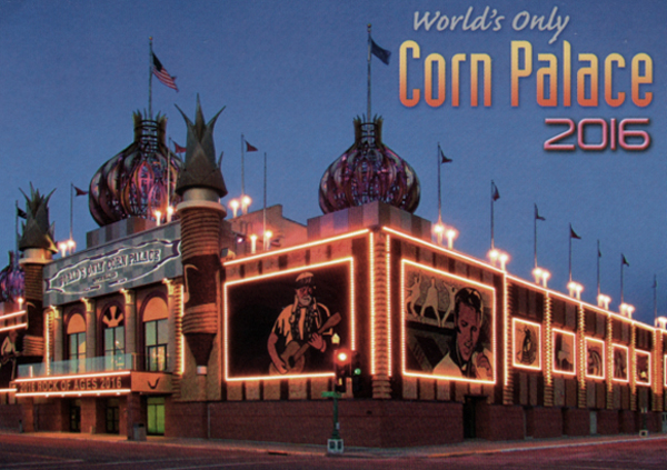 postcard of the Corn Palace in 2016