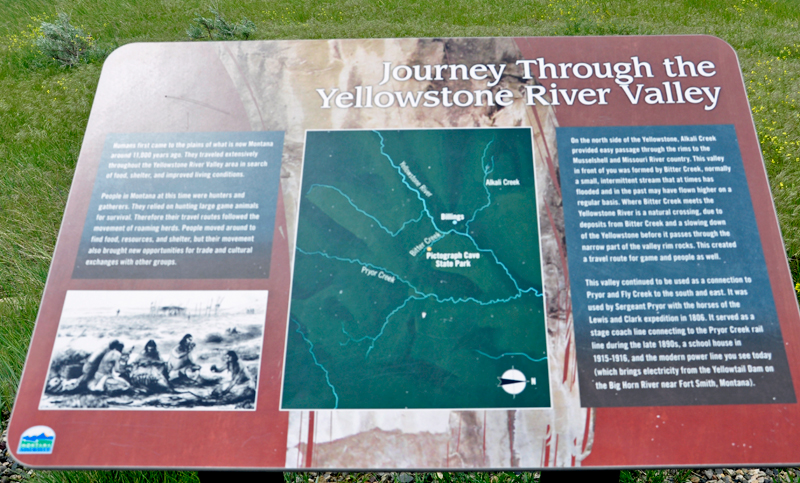 sign about the Journey through the Yellowstone River Valley