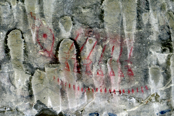 drawings on Pictograph Cave