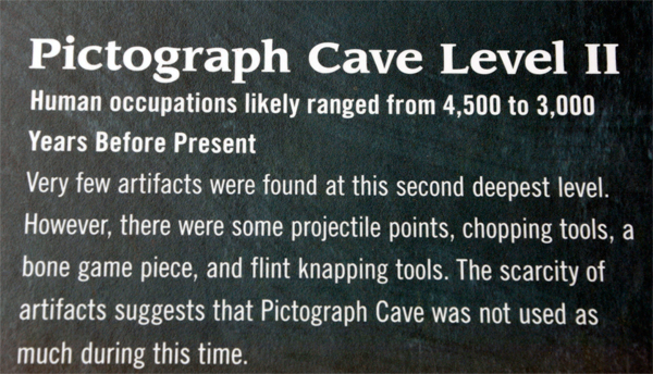 Pictograph Cave Level  11 sign