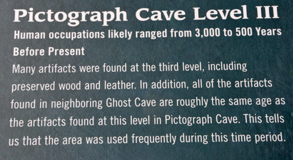 Pictograph Cave Level  111 sign