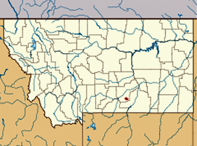 map of Montana showing location of pictograph Cave SP