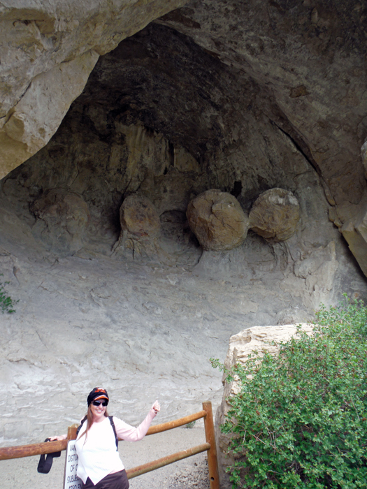 Karen Duquette and the big balls at Ghost Cave