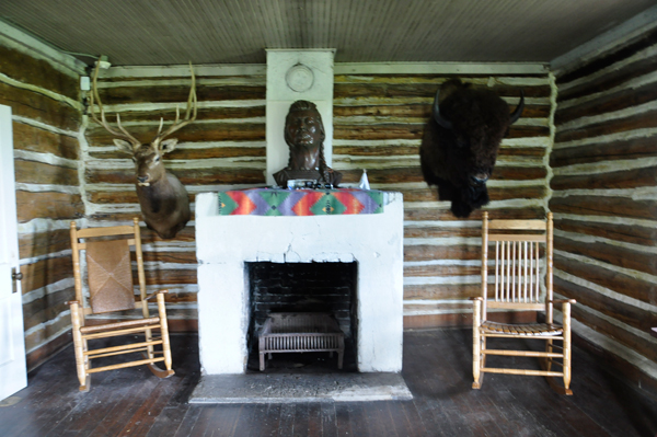 fireplace inside Chief Plenty Coups home