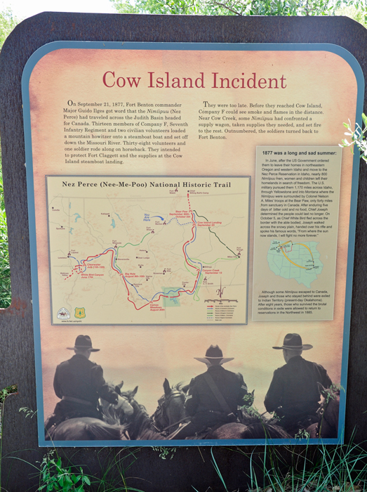 Cow Island Incident sign
