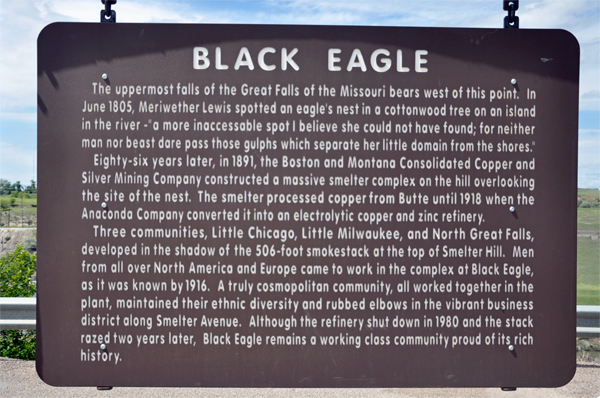 sign about Black Eagle Falls