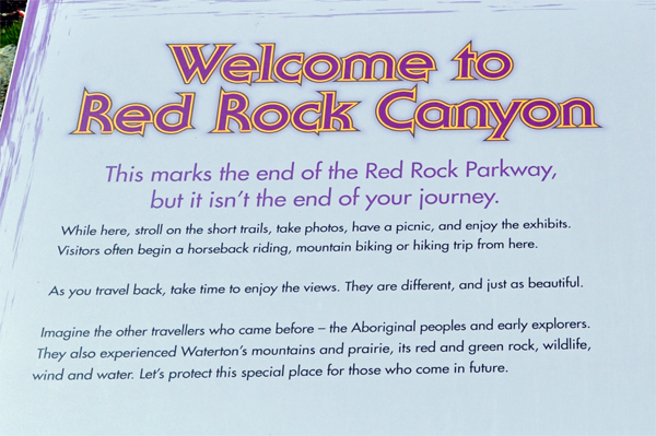 sign: welcome to Red Rock Canyon