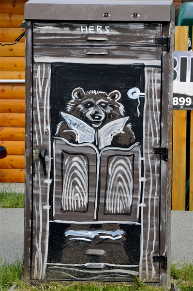 bear in an outhouse