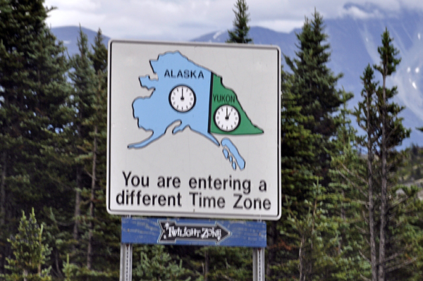 sign-- Alaska-Yukon time zones