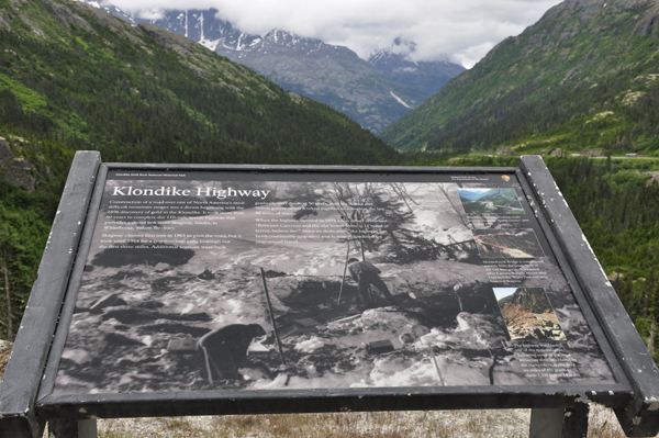 sign about the Klondike Highway