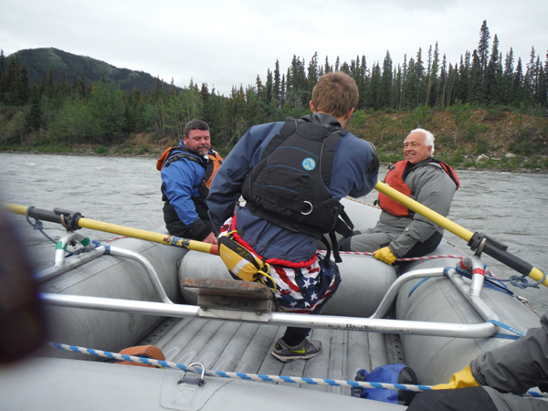 Adam doing the paddling