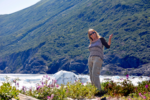 Karen Duquette at Knik Glacier