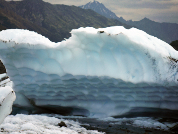 big sheet of ice at Matanuska Glacier