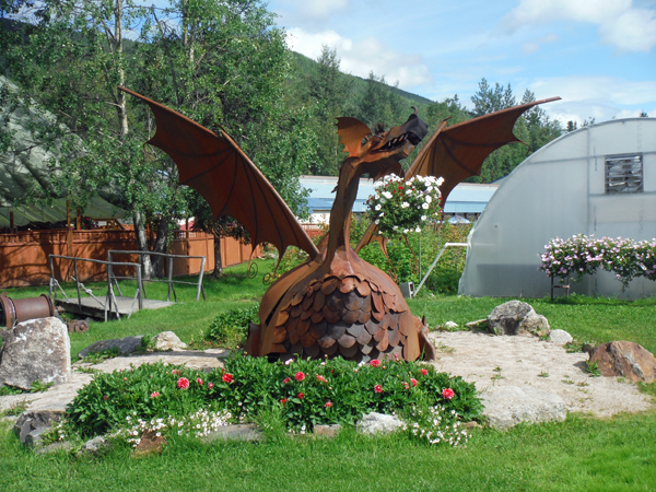 dragon art at Chena Hot Springs