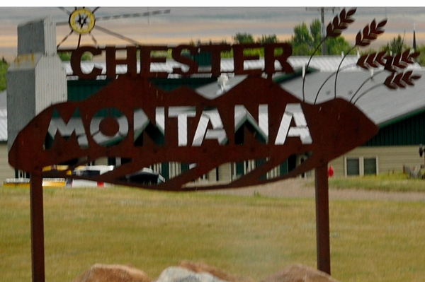 Welcome to Chester MT sign