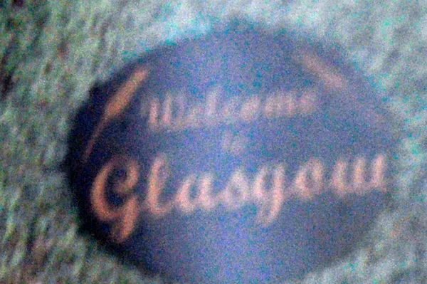 welcome to Glasgow sign