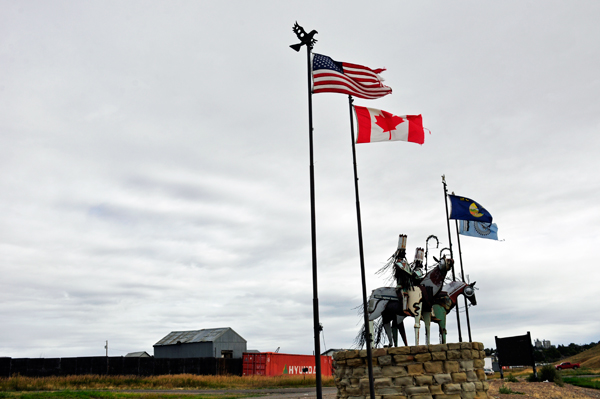 flags and the Blackfeet Nation monument