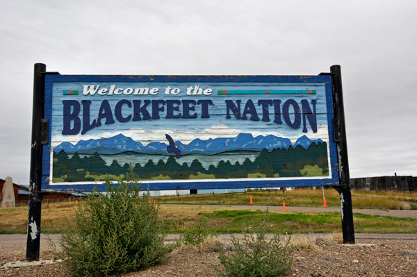 Welcome to the Blackfeet Nation sign