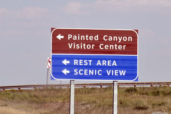 sign: Painted Canyon Visitor Center