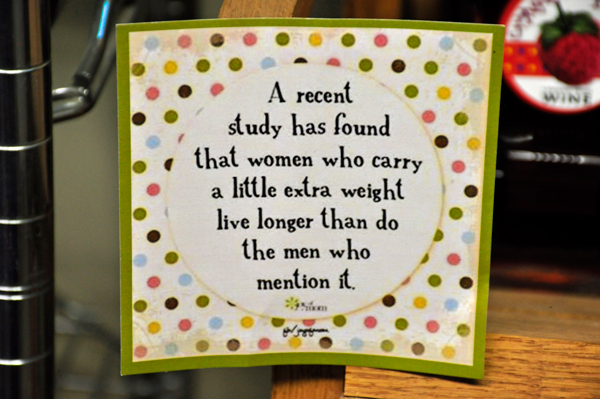 sign about fat women