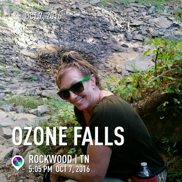 Karen Duquette at Ozone Falls