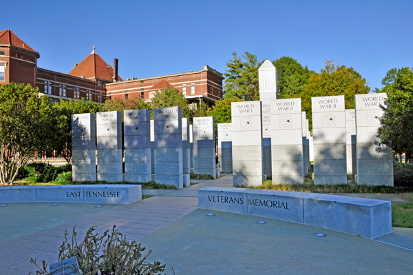 the Veterans Memorial in Knoxville