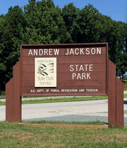 entry sign at Andrew Jackson State Park