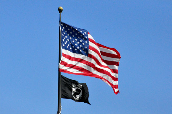  USA flag, POW flag