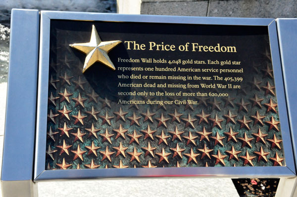 The Price of Freedom plaque
