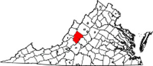 Virginia map showing location of Buena Vista