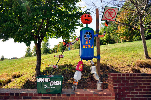 Public Works Recyle scarecrow