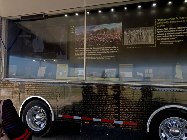 information on the side of The Wall That Heals 5th wheel