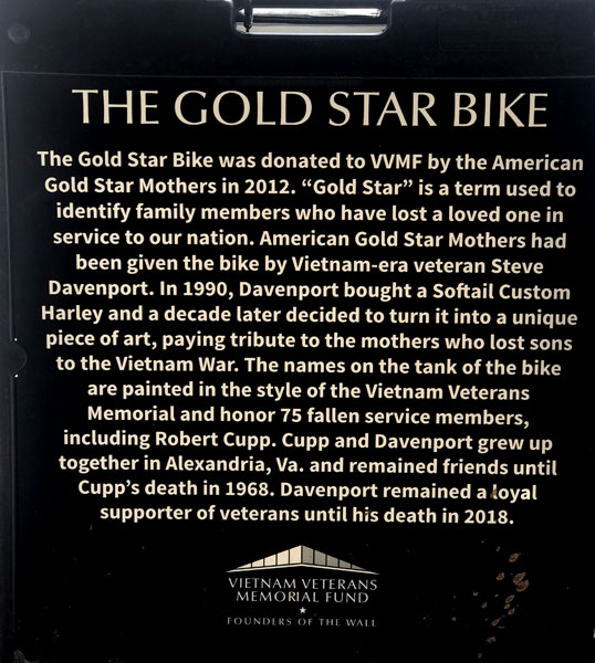 sign about The Gold Star Bike