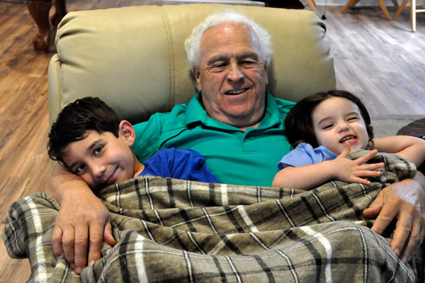 Lee Duquette and his great-grandchildren