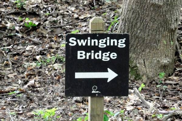 swinging Bridge sign