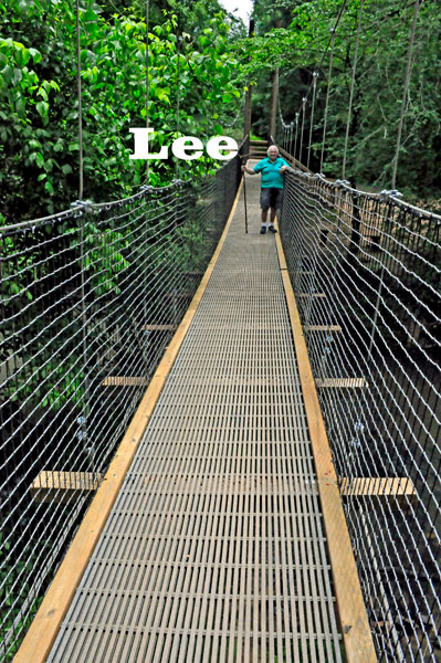 Lee Duquette on the swinging Bridge