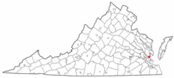Virginia map showing location of Yorktown