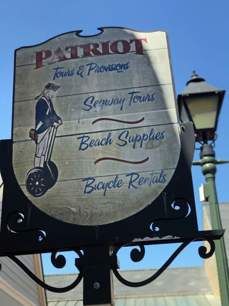 Patriot Segway tour sign