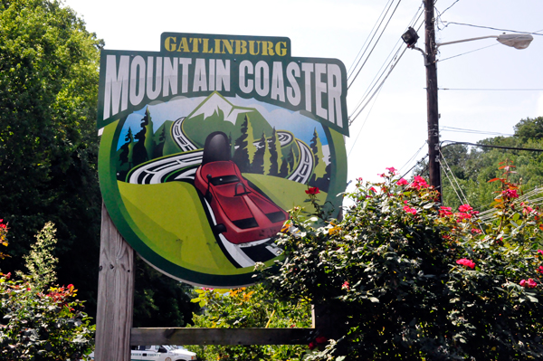 Gatlinburg Mountain Coaster sign