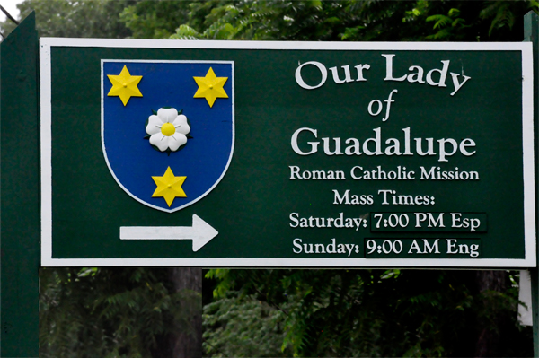 Our Lady of Guadalupe sign