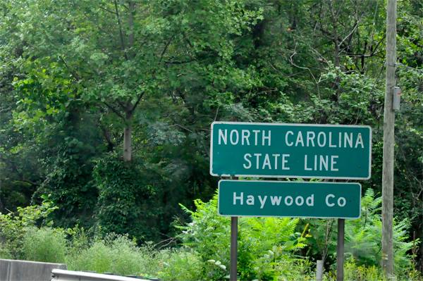 NOrth Carolina State Line Haywood County