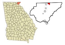 Georgia map and Rabun County map