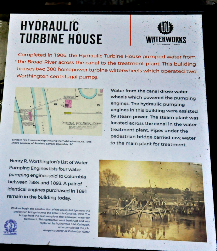 sign about the Hydraulic Turbine House