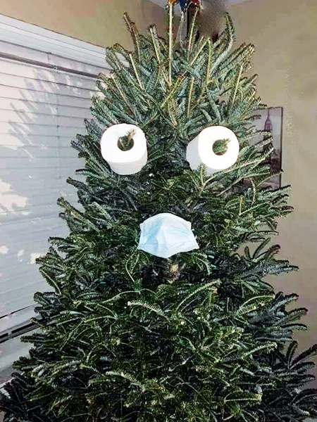Coronavirus Christmas tree