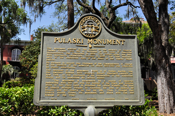 Pulaski Monument sign