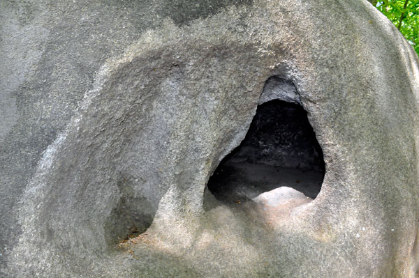 hole in a boulder