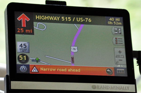 GPS road warning